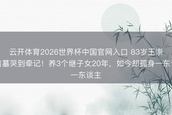 云开体育2026世界杯中国官网入口 83岁王崇秋省墓哭到牵记！养3个继子女20年，如今却孤身一东谈主