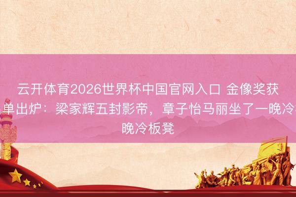 云开体育2026世界杯中国官网入口 金像奖获奖名单出炉：梁家辉五封影帝，章子怡马丽坐了一晚冷板凳